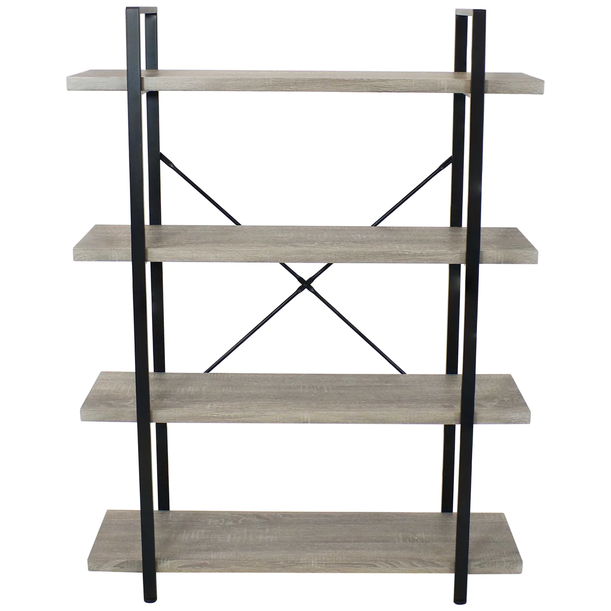 4-Tier Industrial Style Open Bookshelf