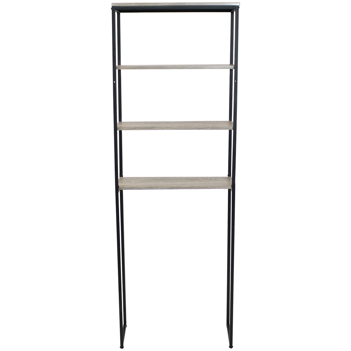 4-Tier Black Over-the-Toilet Storage Shelf