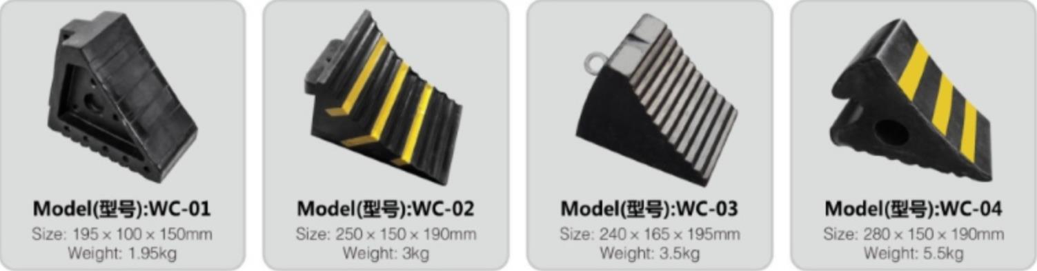 Reliable And Durable Parking Equipment Rubber Wheel Chocks